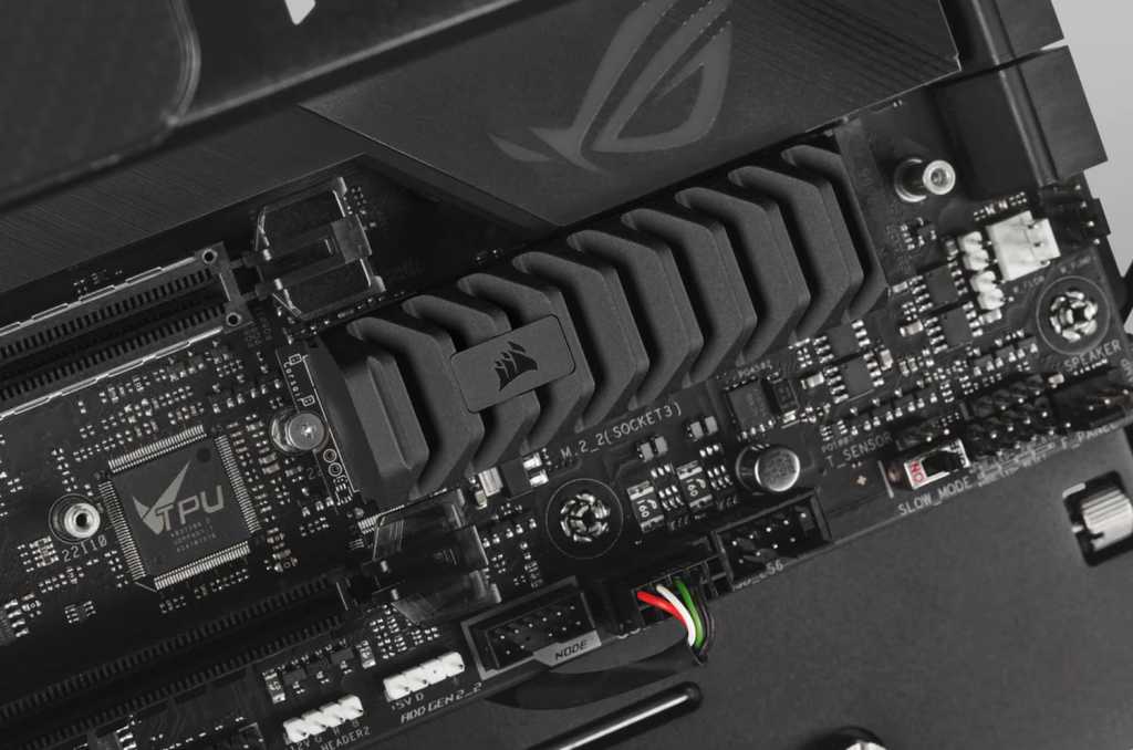 Corsair MP600 Pro XT SSD in a motherboard