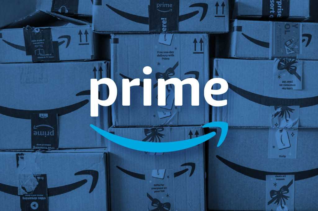 Amazon Prime Logo on a blue background